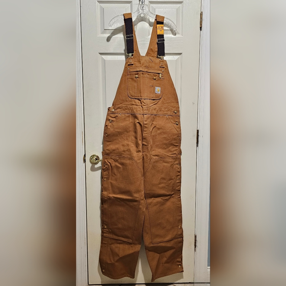 Carhartt Firm Duck Bib Overall Loose Fit Men's 38 x 32 New w/Tag Model OR0037-M
